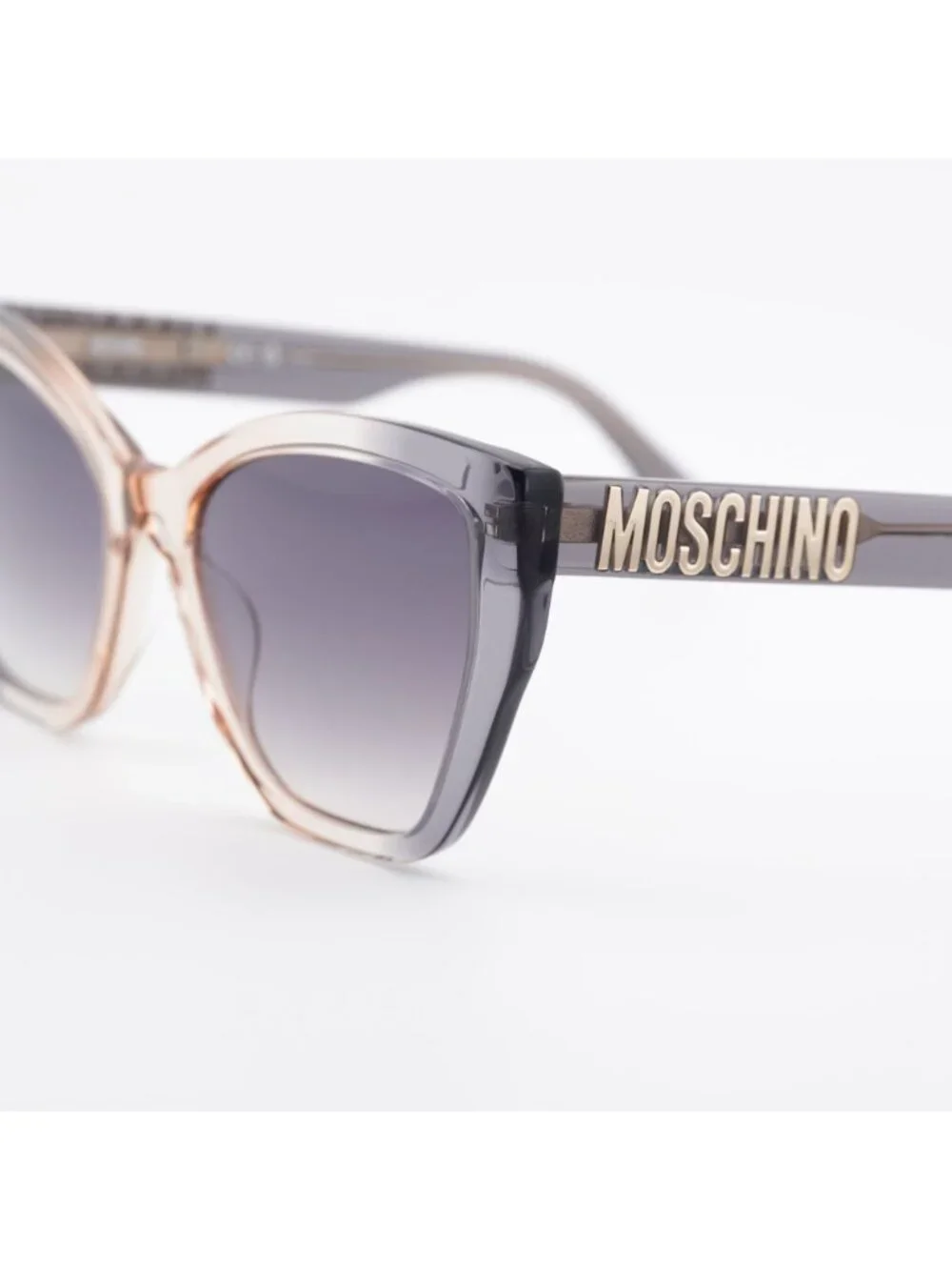 Moschino MOS155/S 0MQE 9O Sunglasses Grey Cat Eye Frame, Grey Lenses